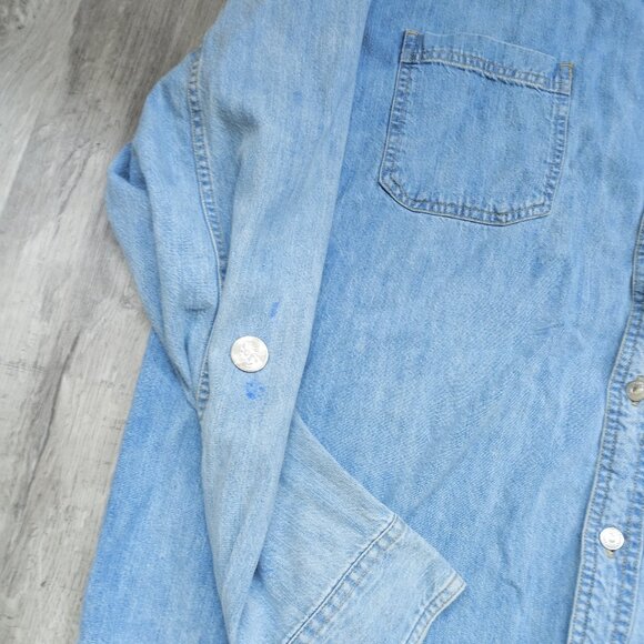 Levi's Denim Shirt Metal Buttons HAS FLAWS - Picture 11 of 15